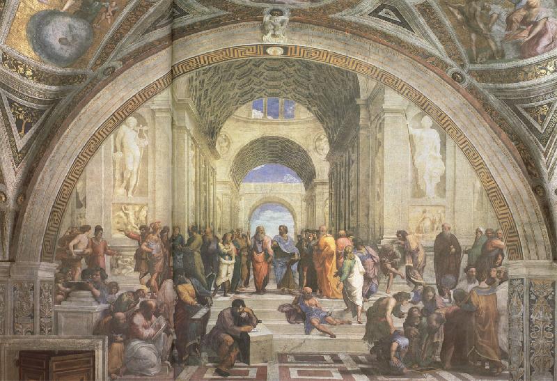 unknow artist skolan i aten rafaels fresk i vatikanen den blev fardig oil painting image